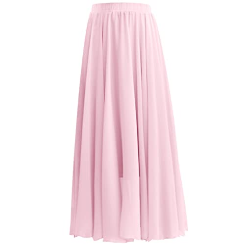 Toll Schwarz Chiffon Rock Damen Hohe Taille Langer Rock Toll Schwarz (PK1, XL) von Generisch