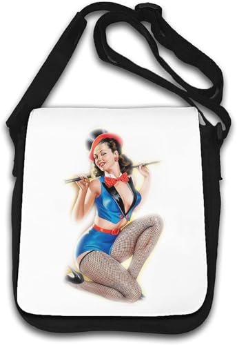 Top Hat Dancer Pin Up Umhängetasche Weiß von Generisch
