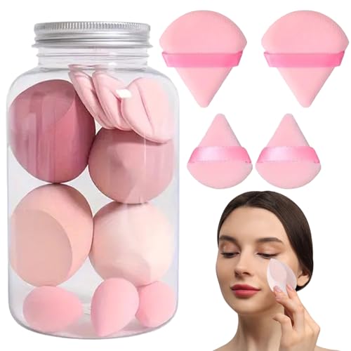 Touch-Schwämme – weiches Set, Mini-Make-up-Applikatoren | Kompaktes Mischschwämme-Set, glatte Puderquaste Anwendung für Gesichtskontur Highlight Concealer Frauen Geschenk Reise Kosmetik Verwendung von Generisch