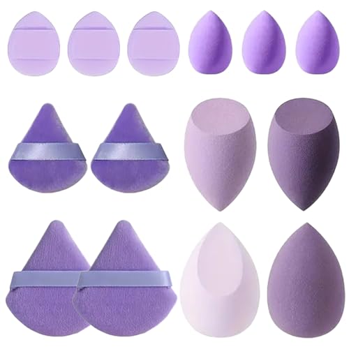 Touch-Schwämme – weiches Set, Mini-Make-up-Applikatoren | Kompaktes Mischschwämme-Set, glatte Puderquaste Anwendung für Gesichtskontur Highlight Concealer Frauen Geschenk Reise Kosmetik Verwendung von Generisch