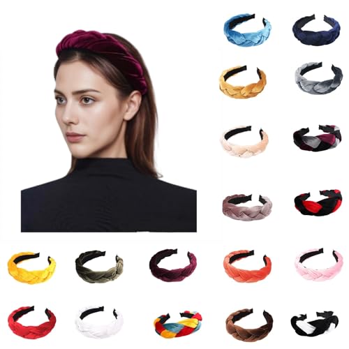 Trachten Haarreif Samt Dirndl Haarreif Damen Elegant Tracht Haarreifen Geflochtener Breit Trachtenhaarreif Oktoberfest Haar Accessoire von Generisch