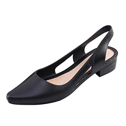 Trachtenschuhe Damen, Slingpumps Ms. Sommer Slingback Frauen Pumps - Comfort Brautschuhe Blockabsatz Freizeit Tanzschuhe Heels Mode Damenschuhe Bequem Party Sandalen Hochzeitsschuhe von Generisch