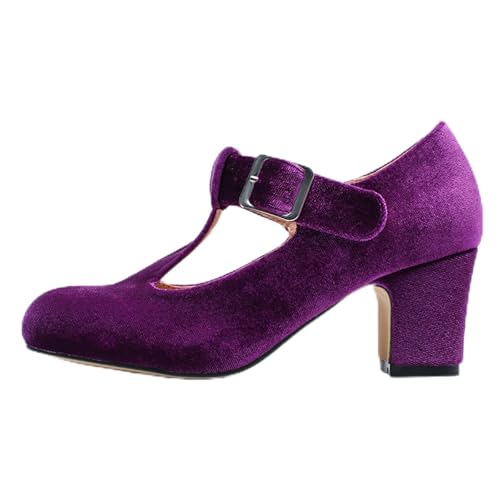 Trachtenschuhe Damen High Heels Pumps Brautschuhe Geschlossene Elegant Und Bequem Dirndl Schuhe Spangenpumps Tanzschuhe Breite Füße Brautschuhe Hochzeitsschuhe Absatzschuhe von Generisch