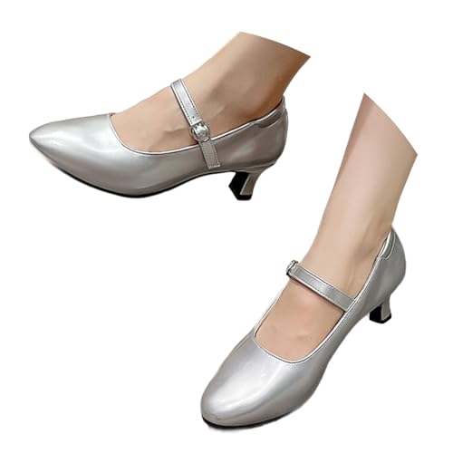 Trachtenschuhe Damen Pumps mit Blockabsatz Elegant und Bequem Dirndl Schuhe Absatzschuhe Breite Füße Brautschuhe Hochzeitsschuhe Festlich Damenschuhe für Oktoberfest von Generisch