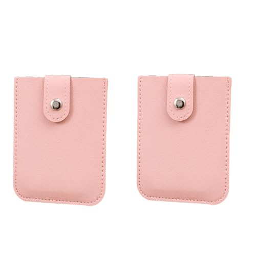 Trading Holder Album 2023 Pull Out Multi Slot Card Holder 2pcsPull Out Card Holder Small Wallet with Pull Out Credit Card Holder Stackable Leather RFID Blocking Bank Card Holder, rose, Einheitsgröße von Generisch