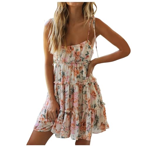 Trägerkleid Damen Boho Sommer Sexy Strandkleid Ärmellos Spaghettiträger Kleid Sommerkleid Kurz A-Linie Saum Blumenkleid Mode Freizeitkleid Mini Kleid Partykleid Cami-Kleider Trägerkleid Damen Boho Sommer Sexy Strandkleid Ärmellos Spaghettiträger Kleid Sommerkleid Kurz A-Linie Saum Blumenkleid Mode Freizeitkleid Mini Kleid Partykleid Cami-Kleider von Generisch