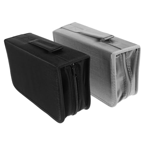 Tragbare CD-Tasche, stapelbare Aufbewahrungsboxen, Aktenhalter, CD-Hülle, Organizer und Aufbewahrungsbox, CD-Regal, CD-Aufbewahrungsboxen mit Deckel, Kassette, merzerisiertes Tuch, 2 Stück Tragbare CD-Tasche, stapelbare Aufbewahrungsboxen, Aktenhalter, CD-Hülle, Organizer und Aufbewahrungsbox, CD-Regal, CD-Aufbewahrungsboxen mit Deckel, Kassette, merzerisiertes Tuch, 2 Stück von Generisch