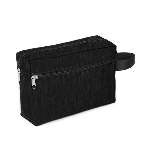 Tragbare Doppelschicht-Kosmetiktasche für Damen und Herren, multifunktional, digitale Tasche, Stoff, Reise-Aufbewahrungstasche, Kulturbeutel, 455 Rancher Clutch Cover, Schwarz , Einheitsgröße von Generisch