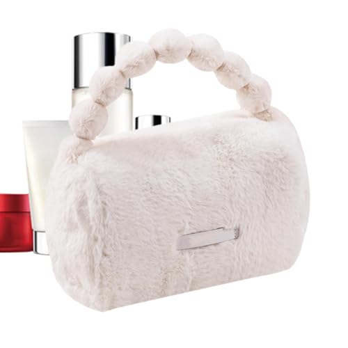 Tragbare Make-up-Tasche, Plüsch-Make-up-Tasche | Große Reise-Kosmetiktasche, Kulturbeutel, Reisetasche,Tragbare geschwollene Make-up-Tasche, Reise-Kosmetik-Organizer, Make-up-Reise-Organizer für Fraue von Generisch