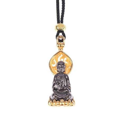 Tragbare Mini Buddha Statue Amulett Anhänger Halskette Retro Vielseitiges Zubehör Geschenk für Männer und Frauen Tragbare Mini Buddha Statue Amulett Anhänger Halskette Retro Vielseitiges Zubehör Geschenk für Männer und Frauen von Generisch