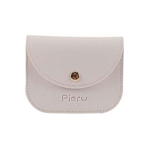 Tragbare quadratische Geldbörse aus PU-Leder, Geldbörse, Kartenhalter, Schmuck-Organizer, kleine Schlüsseltasche, beige von Generisch