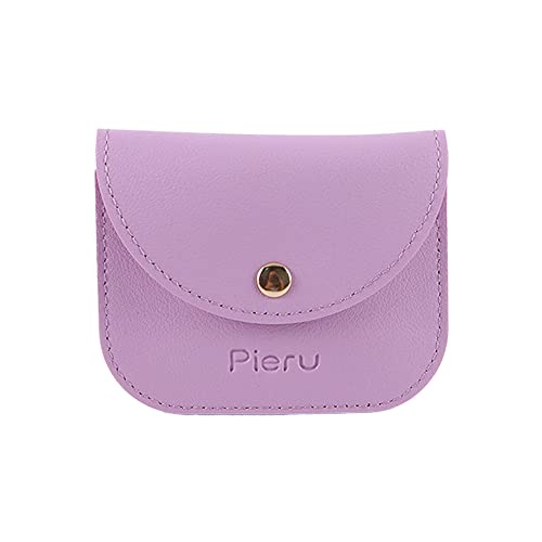 Tragbare quadratische Geldbörse aus PU-Leder, Geldbörse, Kartenhalter, Schmuck-Organizer, kleine Schlüsseltasche, violett von Generisch