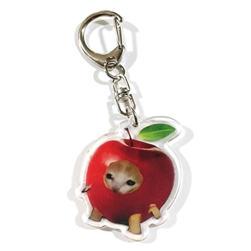 Tragbarer Happy Funny Keychain Acryl Happy Small Keyring Food Head Chain Pendant Accessories Bag Mobile Phone Bag von Generisch