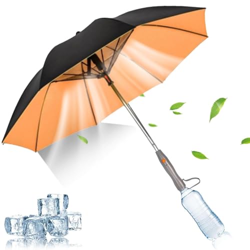 Tragbarer Regenschirm Mit Ventilator, UV-blockierender Regenschirm Mit Ventilator - Kühlender UV-blockierender Regenschirm Mit Mister-Tragbarer Sonnenschirm Mit Ventilator Und Mister Für Sommerreise von Generisch