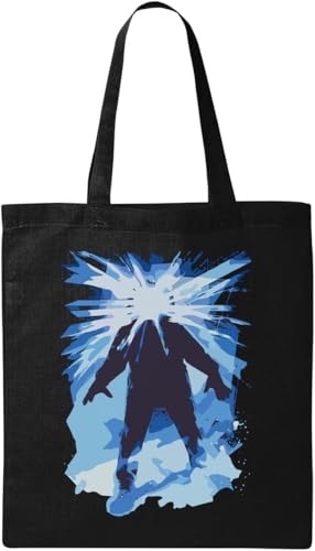 Tragetasche aus natürlicher ökologischer Baumwolle, Motiv: Thing Horrorfilm, gruselig, Halloween-Poster, Schwarz, Schwarz , Einheitsgröße von Generisch