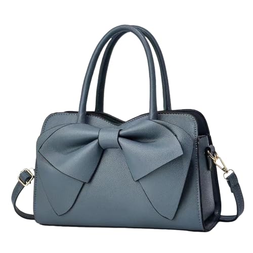 Tragetasche für Damen, Schultertasche, College-Tragetasche, Leder, Handtasche, Arbeitstasche aus Nylon, Schultertasche, blau, Einheitsgröße von Generisch