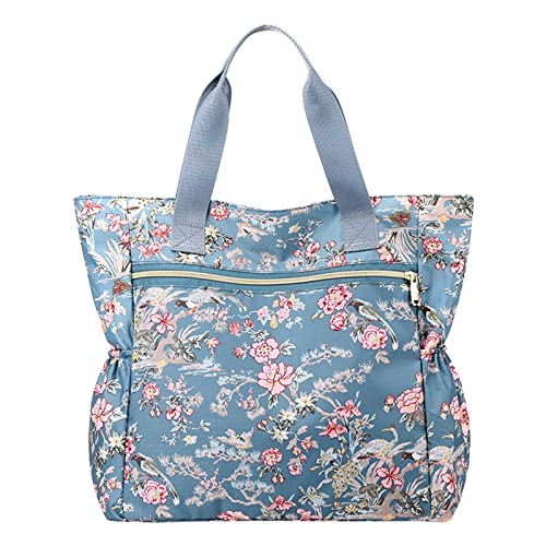 Tragetasche für Damen, groß, leicht, Nylon, Schulterhandtaschen und Reise-Arbeits-Geldbörse, kariert, e, Einheitsgröße von Generisch
