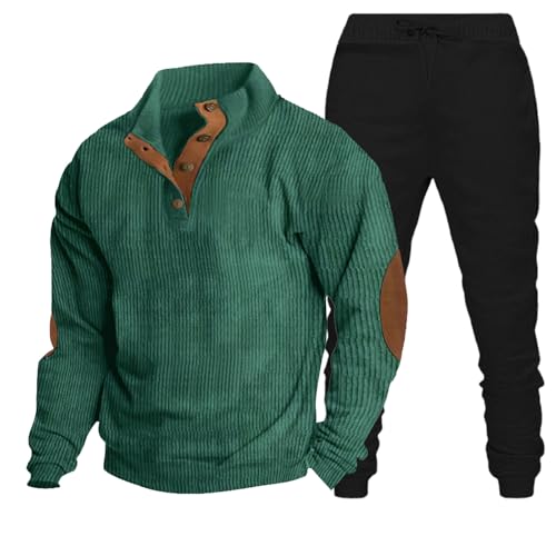 Trainingsanzug Herren 2 Piece Trainingsanzug Set Sportanzug Jogging Fitness Gym Hausanzug Jogginganzug männer Taktische Kleidung Herren Trainingsjacke Herren Baumwolle Retro von Generisch