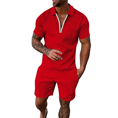 Trainingsanzug Herren Polo + Shorts Zweiteiler Herrens Kurzarm Jogginganzug Sommer Outfit Hemd Und Kurze Hose Set Sportanzug Kurzarm Tshirts-shorts Sets Männer Sommer Outfit Ein geschenk für männer Trainingsanzug Herren Polo + Shorts Zweiteiler Herrens Kurzarm Jogginganzug Sommer Outfit Hemd Und Kurze Hose Set Sportanzug Kurzarm Tshirts-shorts Sets Männer Sommer Outfit Ein geschenk für männer von Generisch