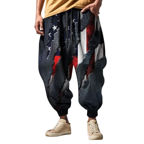 Trainingshose Active Sporthose Herren lang mit Elastischem Bund Seitentaschen Trainingshose Herren lang skater hose herren baggy jogginghose herren reine baumwolle schlupfhosen für herren leinen von Generisch