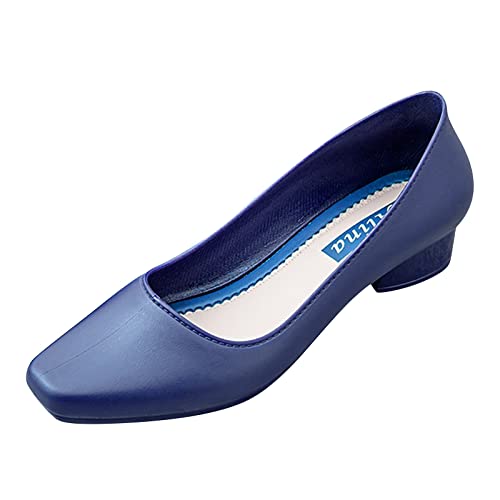 Trainingsschuhe Herren Leicht, Ballerina Damen Blockabsatz Niedriger Absatz Halbschuhe Slip On Freizeitschuhe Einfarbig Leder Damenschuhe Hinten Offen Spitzer Arbeitsschuhe Business-Schuhe Sandalen von Generisch