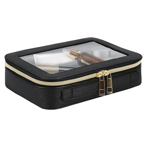 Transparente Kosmetiktasche - Transparente Reisetasche, wasserdichte Make-up-Tasche | Kosmetiktasche für Damen, tragbares Design mit Reißverschluss mit strapazierfähigem PVC für von Generisch