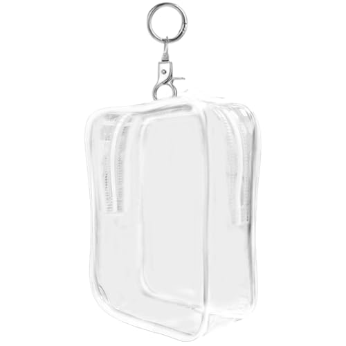 Transparente Schutzhülle für Schlüsselanhänger, Puppenvitrine, quadratische Aufbewahrungsbox für kleine Puppen, Schlüsseltasche mit quadratischem Display, transparenter Organizer für kleine Figuren, von Generisch