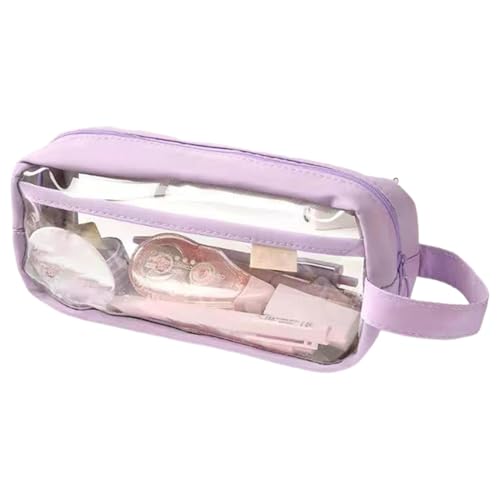 Transparente Tasche – wasserdichtes Federmäppchen, transparentes Federmäppchen, Federmäppchen mit Reißverschluss, sichtbares großes Federmäppchen, Reise-Make-up-Tasche, Schreibwaren-Organizer, von Generisch