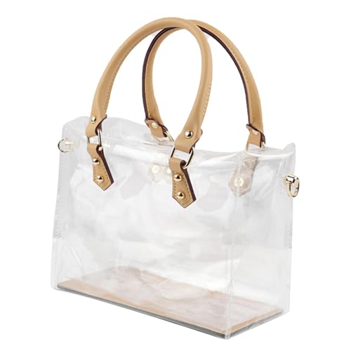 Transparente Tragetasche – transparente Make-up-Tasche | tragbare, transparente Kosmetiktasche | stabile Tragetasche für Strand | transparente Tragetasche für Damen für Stadion, Strand, Schule von Generisch