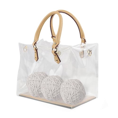 Transparente Tragetasche – transparente Make-up-Tasche | tragbare, transparente Kosmetiktasche | stabile Tragetasche für Strand | transparente Tragetasche für Damen für Stadion, Strand, Schule von Generisch