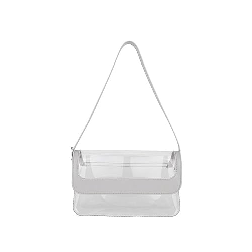 Transparente Umhängetasche, Geldbörse, 2-in-1, transparente Umhängetasche, Jelly-Handtasche für Damen, japanische Schultasche, Kuriertasche, weiß, Einheitsgröße von Generisch