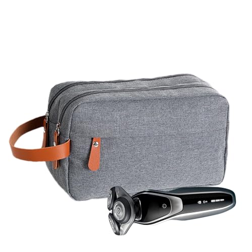 Travel Toiletry Bag for Men, Travel Toiletry Bag Organizer, Water resistant toiletry bag, Double Layer Organizer Case, Grooming Toiletry Bag, Men Travel Toiletry Case, Toiletry Bag with Handle, grau, von Generisch