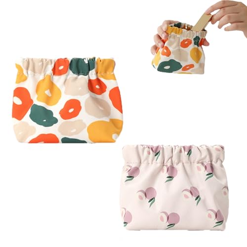 Treadcrck-U Tragbare Mini-Aufbewahrungstasche, Mini-Geldbörse, tragbare Mini-Aufbewahrungstaschen für Geldbörse, wasserdichte kleine Taschen für Geldbörse, kein Reißverschluss, selbstschließender von Generisch