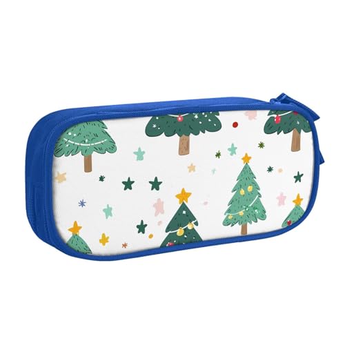 Tree Star Federmäppchen für Jungen und Mädchen, Weihnachten, große Stifttasche, Schreibtisch-Organizer, Federmäppchen für Schule, Büro, Make-up-Tasche mit Reißverschluss, rose, 21x5x10.5cm von Generisch