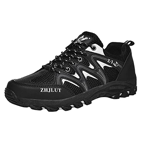 Trekking Wanderschuhe Herren Sommer Outdoor Sportschuhe Laufschuhe Mesh Atmungsaktive StraßEnlaufschuhe Leichte Traillaufschuhe Rutschfeste Turnschuhe Schlupfschuhe Bequeme Sneakers Freizeitschuhe von Generisch