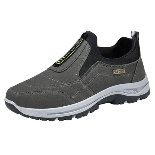 Trekking- & Wanderschuhe Für Herren, Freizeitschuhe Herren Plateau Sportschuhe Rutschfest Wanderhalbschuhe Slip On Walkingschuhe Ohne Schnürsenkel Trekkingschuhe Outdoorschuhe Traillaufschuhe von Generisch