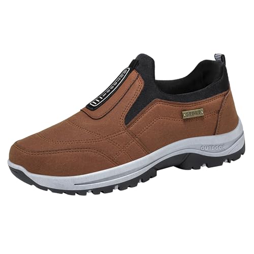 Trekking- & Wanderschuhe Für Herren, Freizeitschuhe Herren Plateau Sportschuhe Rutschfest Wanderhalbschuhe Slip On Walkingschuhe Ohne Schnürsenkel Trekkingschuhe Outdoorschuhe Traillaufschuhe von Generisch