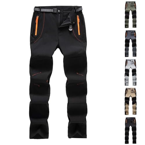 Trekkinghose Herren Zip Off Stretch Wanderhose Große Größen Outdoorhose Schnelltrockend Trainingshose Wasserdichte Softshellhose Relaxed Ausflug Sporthose Bequem Sportwear Einfarbig Herrenhose von Generisch