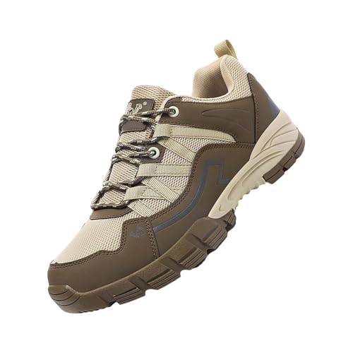Trekkingschuhe Herren Mesh Atmungsaktive Wanderschuhe Männer Reise Langlauf Sportschuhe Outdoor Kletterschuhe rutschfeste Walkingschuhe Modische Herrenschuhe Schnürsenkel Hiking Shoes von Generisch