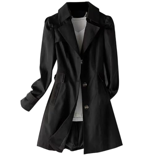 Trench Coat Steppmantel Damen Grau Damen Wintermantel Warm Steppmantel Lang Damen Winter Mantel Blau Mantel FrüHling Damen Wintermantel Damen Lang Warm von Generisch