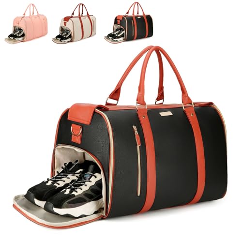 Trendfetchus Foldable Travel Bag 2.0 with Wheels, Foldable Travel Bag 2.0, Carry On Garment Bags, Air Travels Business Weekender Garment Storage, for Men Women (Black) von Generisch