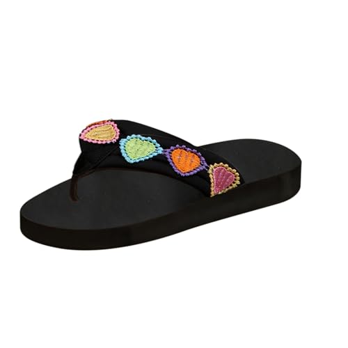 Trendige Flip-Flops für Damen, klobiger Absatz, Flip-Flops, niedlich, modisch, Schmetterling, Zehentrenner, Sommer, Strand, Urlaub, niedlich, Freizeitschuhe für drinnen und draußen, Urlaub, Sommer von Generisch