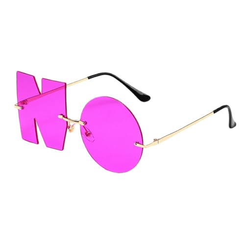 Trendige Unregelmäßige Sonnenbrille - Unregelmäßige Felsige Sonnenbrillse | Frauen Trendy | 2023 Sommerbrief Keine Neuheit Brille Komfortable Sehgläser Anti-UV Für Strandparty von Generisch