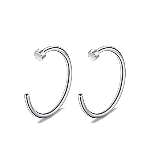 Trendiges 8/10 mm Titan Stahl Punk Clip On Fake Piercing Ohr Nase Wrap Lippenring Unisex Nasenring Frauen Septum Körperschmuck clever und attraktiv von Generisch
