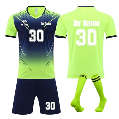 Trikot mit Eigenem Namen Kinder Personalisierte Trikots Kinder Fußball Trikots Shorts Socken Set Herren Trainingsanzug Kinder Jungen Trikot Erwachsene Trikot mit Eigenem Namen Kinder Personalisierte Trikots Kinder Fußball Trikots Shorts Socken Set Herren Trainingsanzug Kinder Jungen Trikot Erwachsene von Generisch