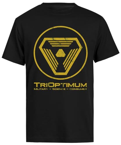 Trioptimum Logo Inspired by System Shock Männliches Schwarzes T-Shirt Für Herren, Kurzärmeliges T-Shirt von Generisch