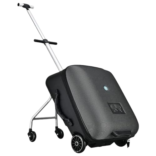 Trolley Trolley mit Kindersitz Design, 2-in-1 Hardside Gepäck für Reisen, Schwarz von Generisch