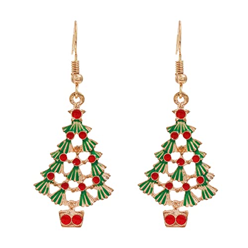 Tropfen Für Frauen Ohrringe Weihnachten kreative Urlaub Party Ohrringe Schmuck Creolen Frauen Für Alltag Besondere Anlässe (A, One Size) von Generisch