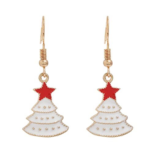 Tropfen Für Frauen Ohrringe Weihnachten kreative Urlaub Party Ohrringe Schmuck Creolen Frauen Für Alltag Besondere Anlässe (J, One Size) von Generisch