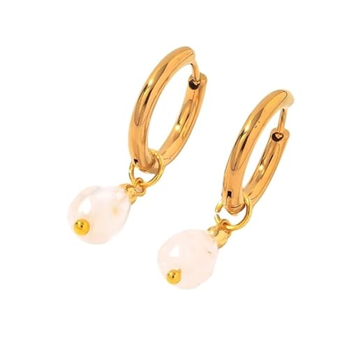 Tropfenförmige Creolen für Damen – Trendiger, Süßer Edelstein Kristall Sommerschmuck, Rosenquarz, Strandparty Creolen für Mädchen Tropfenförmige Creolen für Damen – Trendiger, Süßer Edelstein Kristall Sommerschmuck, Rosenquarz, Strandparty Creolen für Mädchen von Generisch